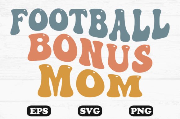 Football Bonus Mom Retro Wavy T-shirt Design Review