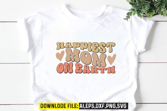 Happiest Mom on Earth Retro Design: A Graphics Asset for Creative Publishing