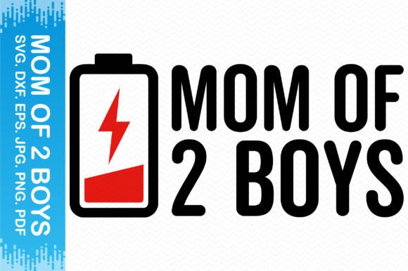 Mom of 2 Boys Clipart: A Versatile Graphic Design Asset for Crafters and Digital Sellers