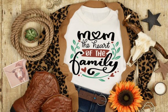 Mom the Heart of the Family SVG Cut File Review for Crafts and Graphics
