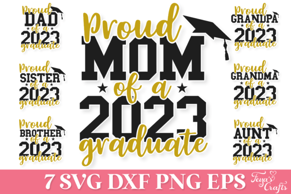 Proud 2023 Graduate Family SVG: A Versatile Graphic for Crafts & Merch