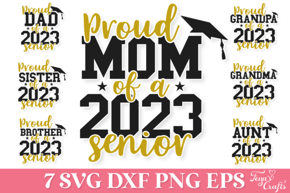 Proud Family of a 2023 Senior SVG Bundle: A Crafts-Ready Graphic Design Asset for Local Businesses