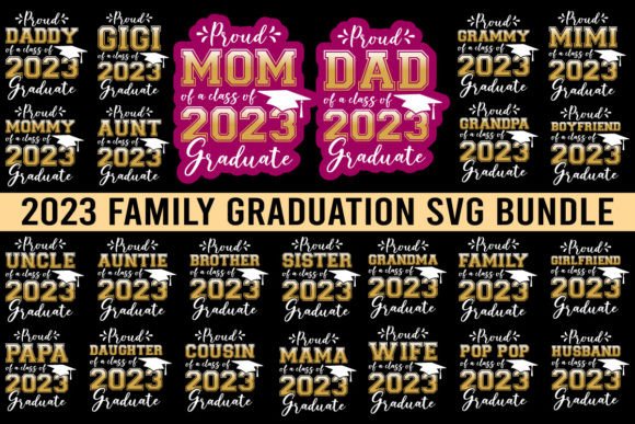 Proud Graduate 2023 SVG Bundle: A Strong Design Asset for Crafts and Graphics
